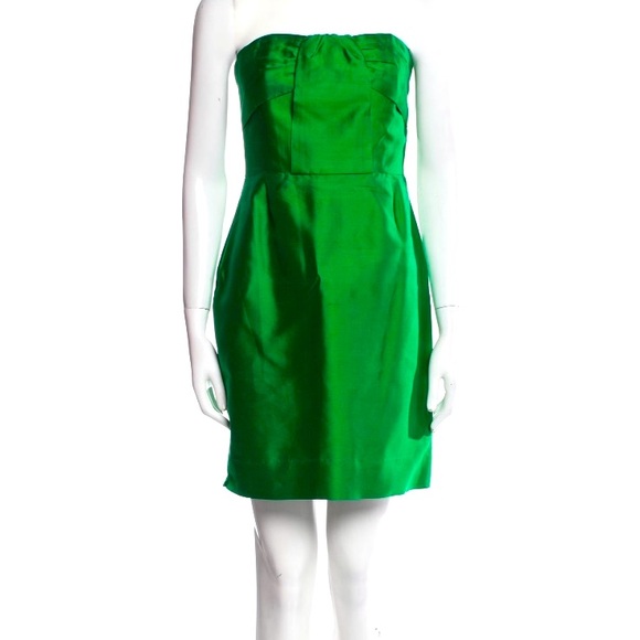 Kate Spade silk dress in green - size 2 - Picture 2 of 5